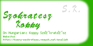 szokratesz koppy business card